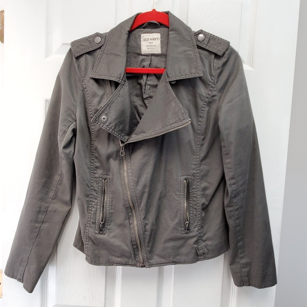 Grey motorcycle jacket